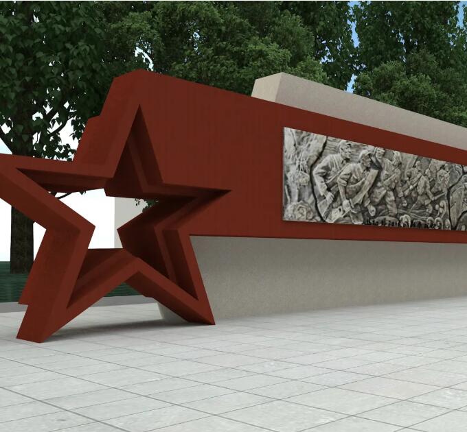 临湘锈钢板精神堡垒